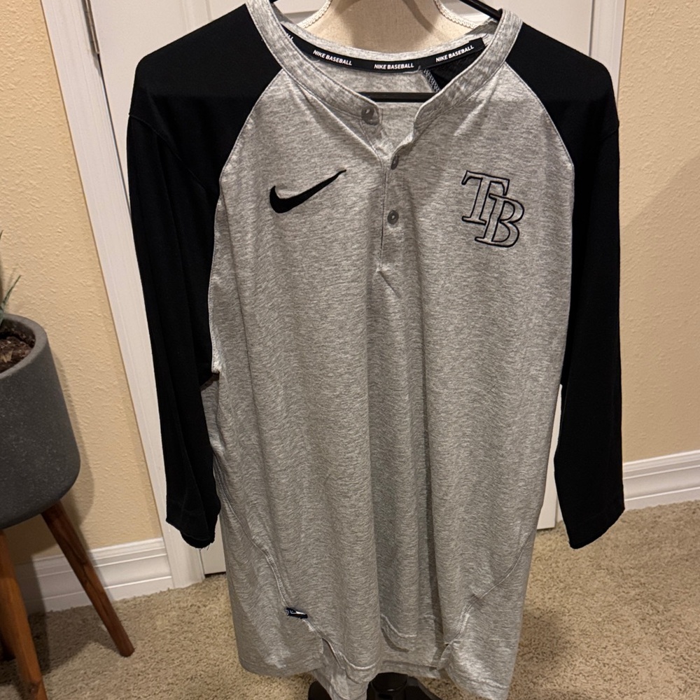 Nike Black and Gray Raglan Tee